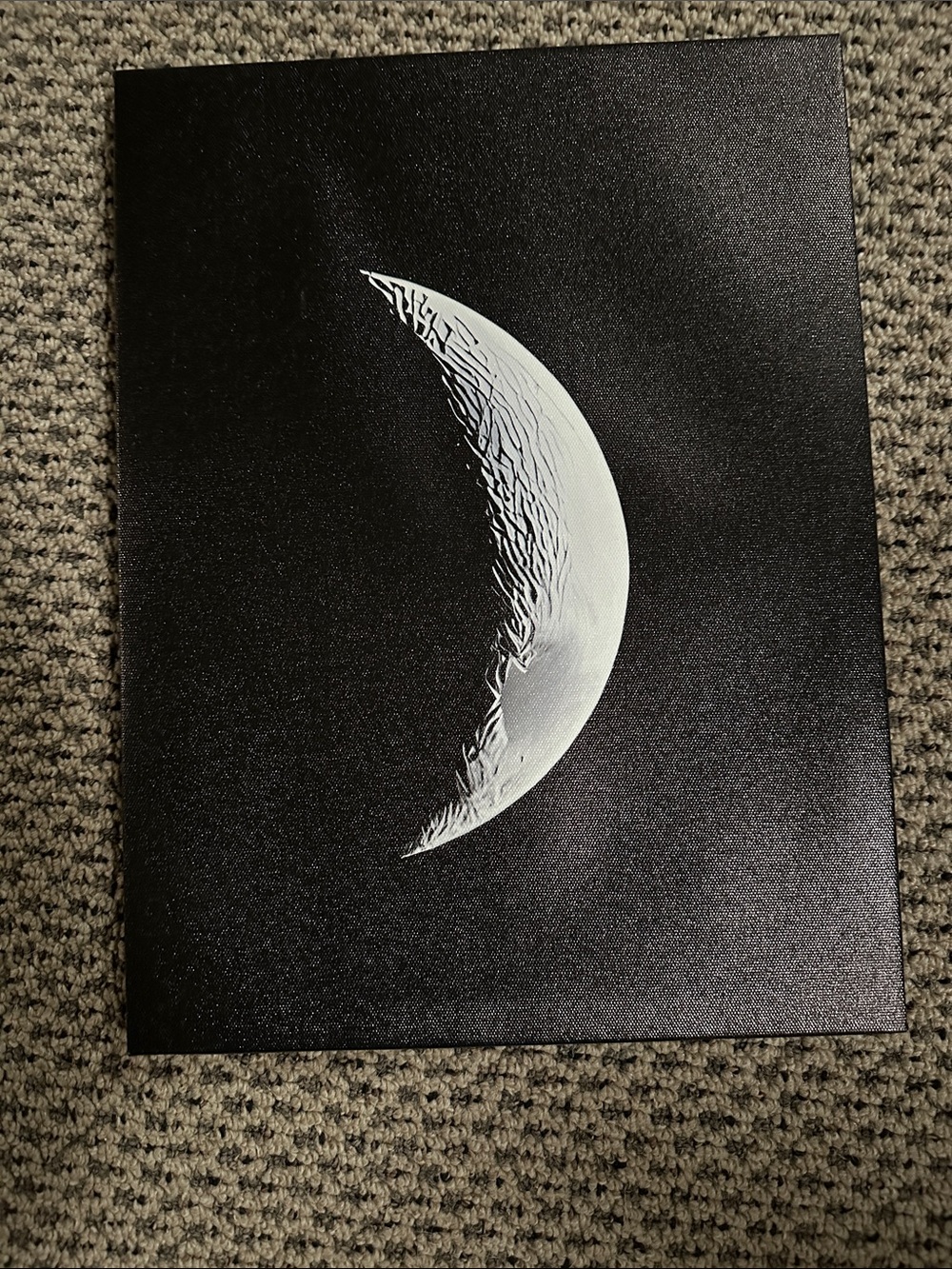 Black and White Crescent Moon Wall Art Canvas